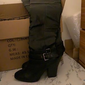 Charlotte Russe Black heeled size 8 boots
